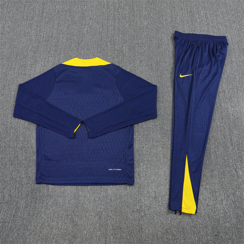 Athletico Madrid 25/26 Navy Blue and Yellow Tracksuit