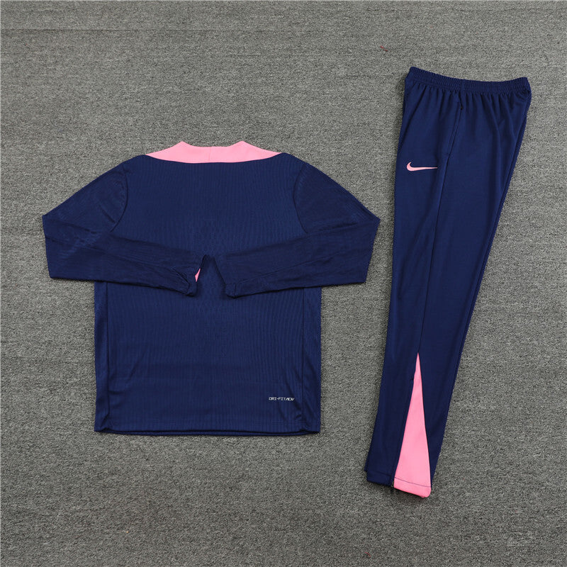 Athletico Madrid 24/25 Navy Blue and Pink Tracksuit