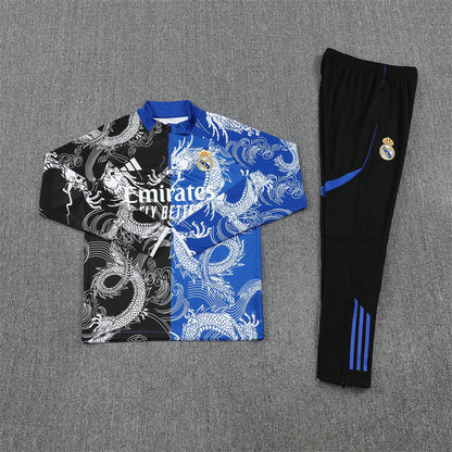 REAL MADRID 25/26 Blue and Black Dragon Tracksuit