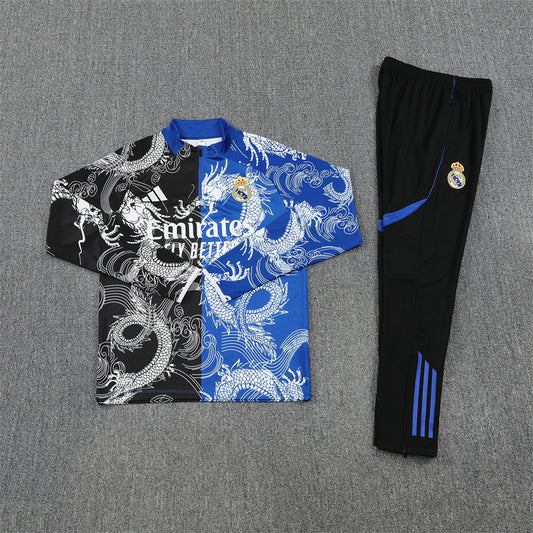 REAL MADRID 25/26 Blue and Black Dragon Tracksuit