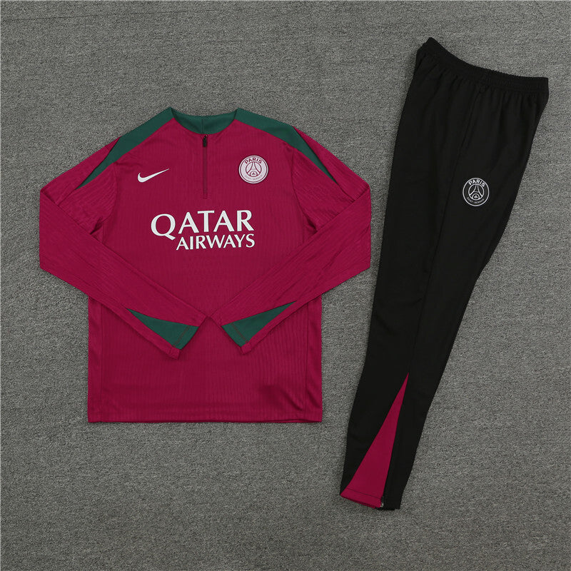 PSG 24/25 Maroon and Green Tracksuit