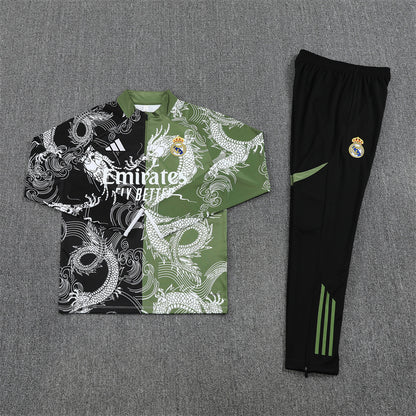 REAL MADRID 25/26 Green and Black Dragon Tracksuit