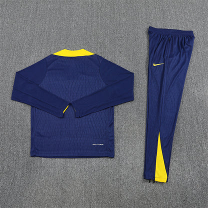 Athletico Madrid 25/26 Navy Blue and Yellow Tracksuit