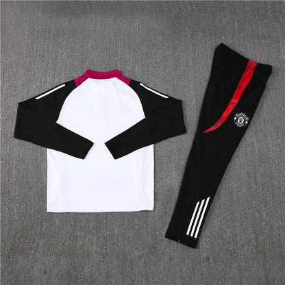 Manchester United White and Black Tracksuit