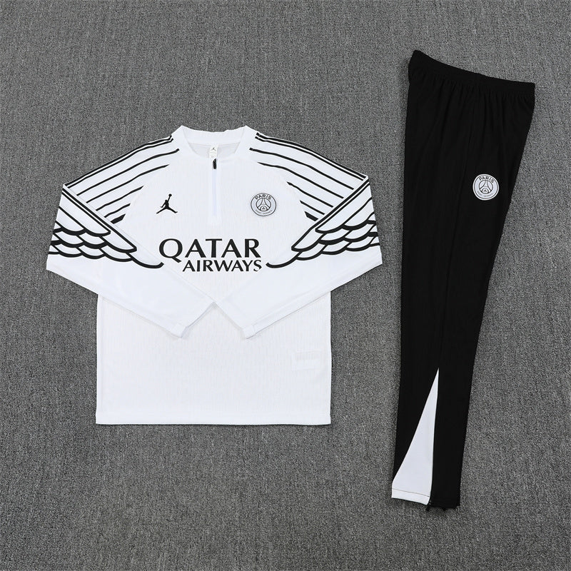 PSG 24/25 White and Black Tracksuit