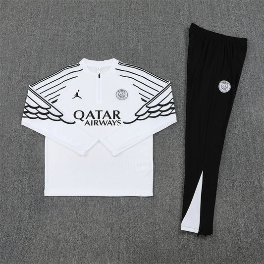 PSG 24/25 White and Black Tracksuit