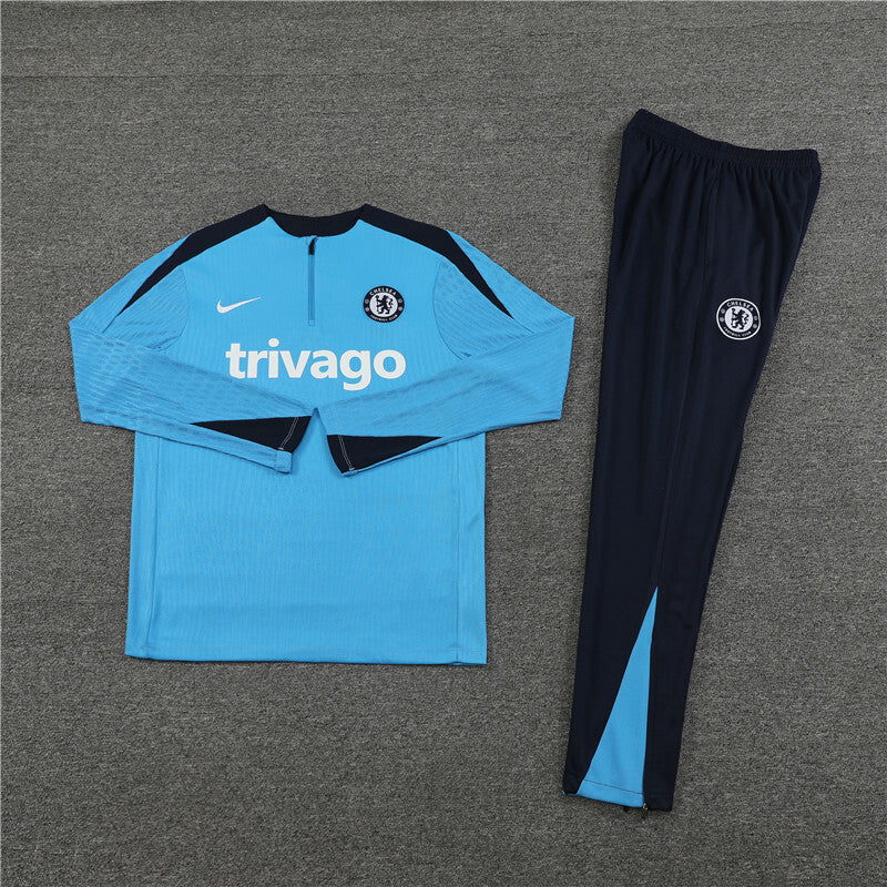 Chelsea 23/24 Dark and Light Blue tracksuit