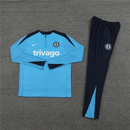 Chelsea 23/24 Dark and Light Blue tracksuit