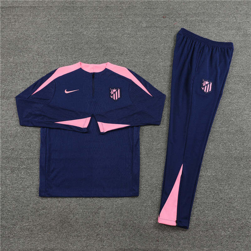 Athletico Madrid 24/25 Navy Blue and Pink Tracksuit
