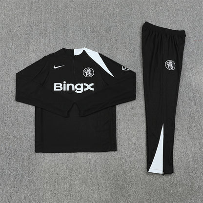 CHELSEA 25/26 Black and Grey Tracksuit