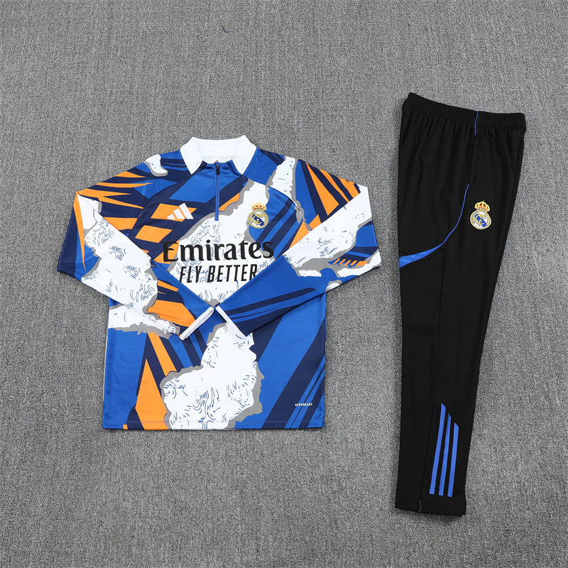 Real Madrid 25/26 Blue and Orange Tracksuit