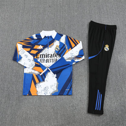 Real Madrid 25/26 Blue and Orange Tracksuit