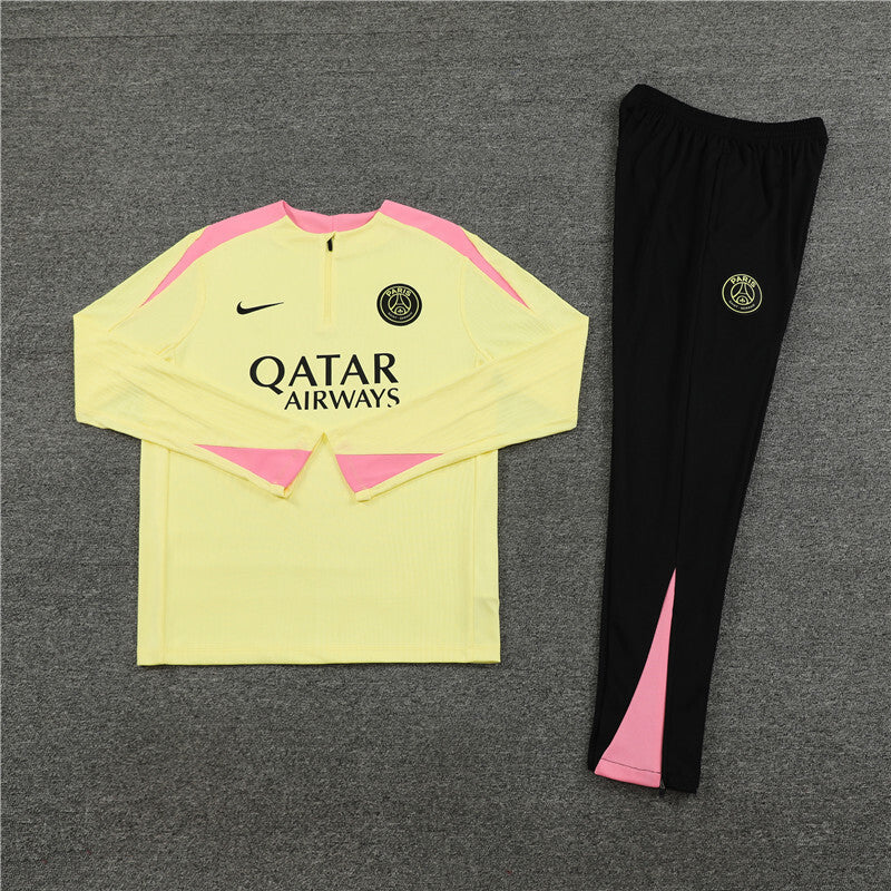 PSG 24-25 Yellow and Peach Tracksuit