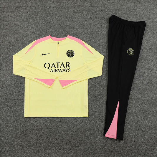 PSG 24-25 Yellow and Peach Tracksuit